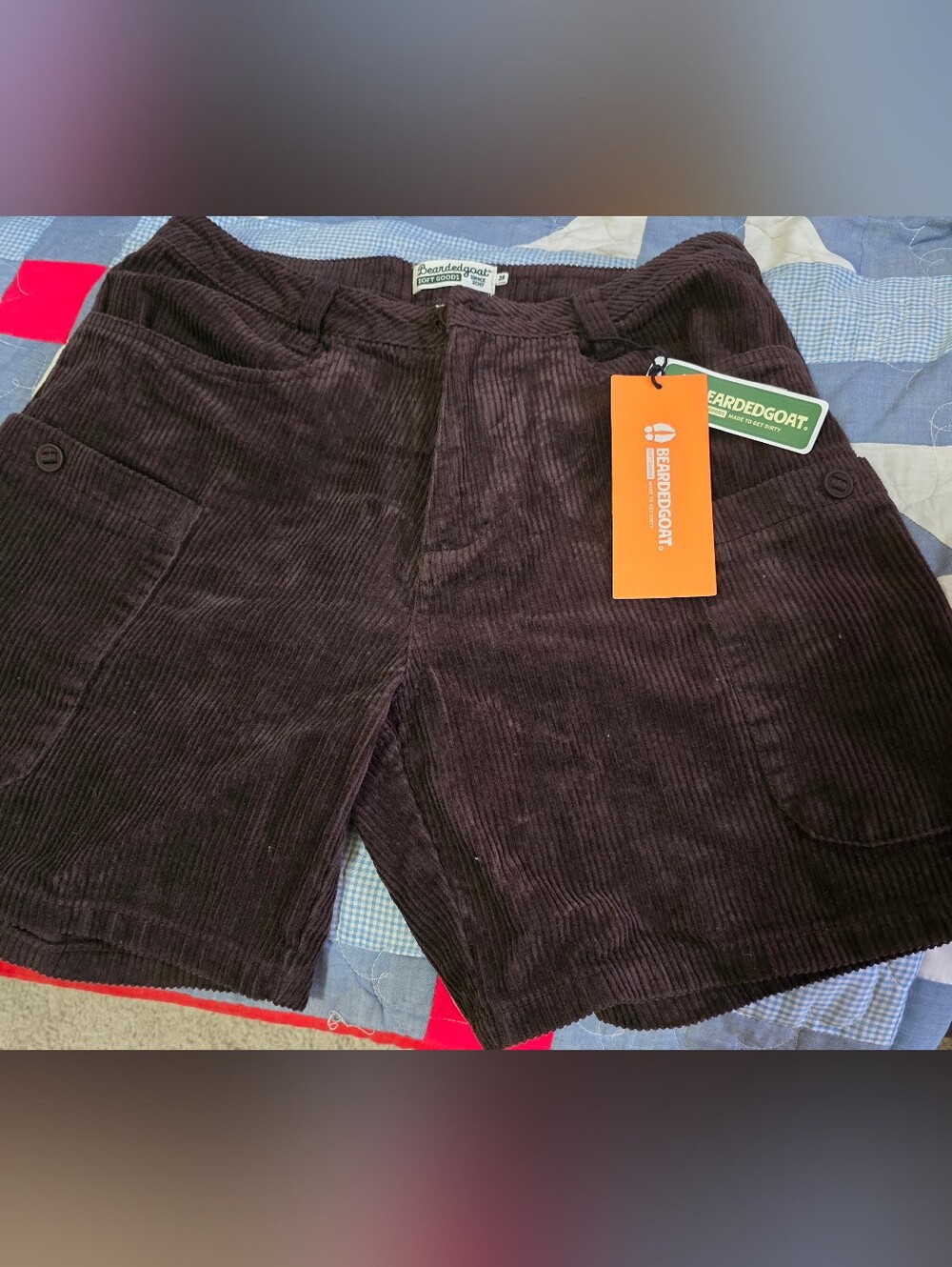 Men's Brown Corduroy Shorts